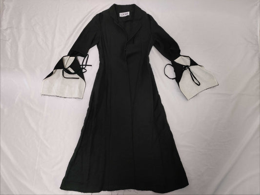 LOEWE Linen Blend Cutout Tie Sleeve Coat Coat