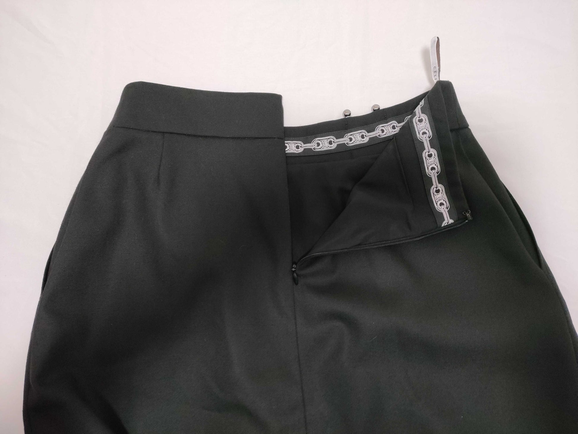 CELINE Wool Flared Skirt SV Hardware Skirt