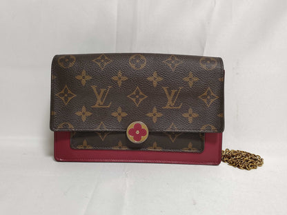 LOUIS VUITTON Monogram Portefeuille Flor Chain Shoulder Bag