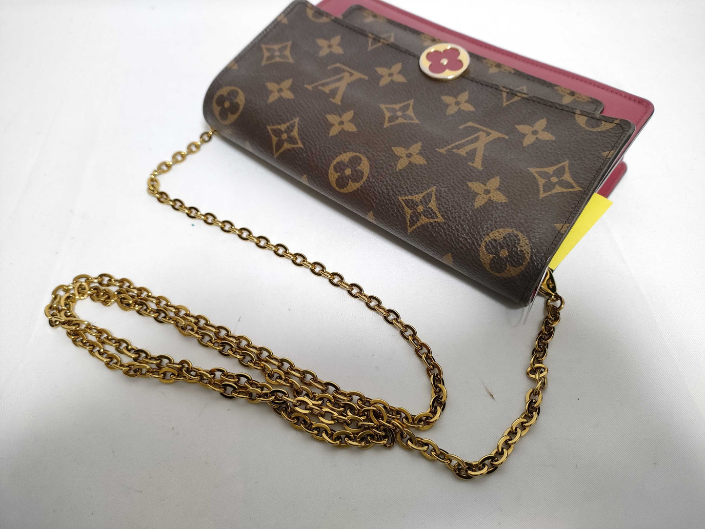 LOUIS VUITTON Monogram Portefeuille Flor Chain Shoulder Bag
