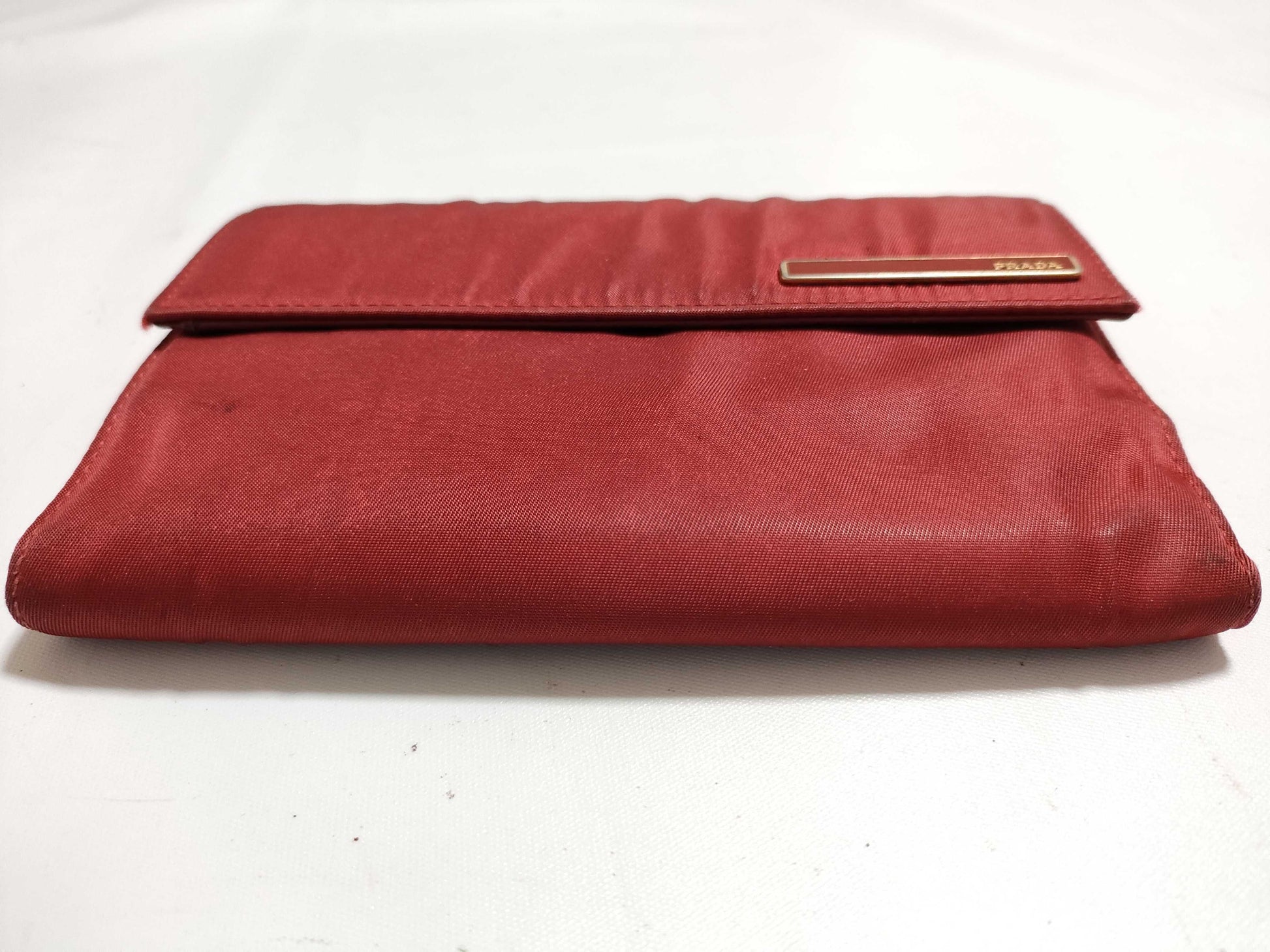 PRADA Nylon Nylon x Leather Folding Wallet