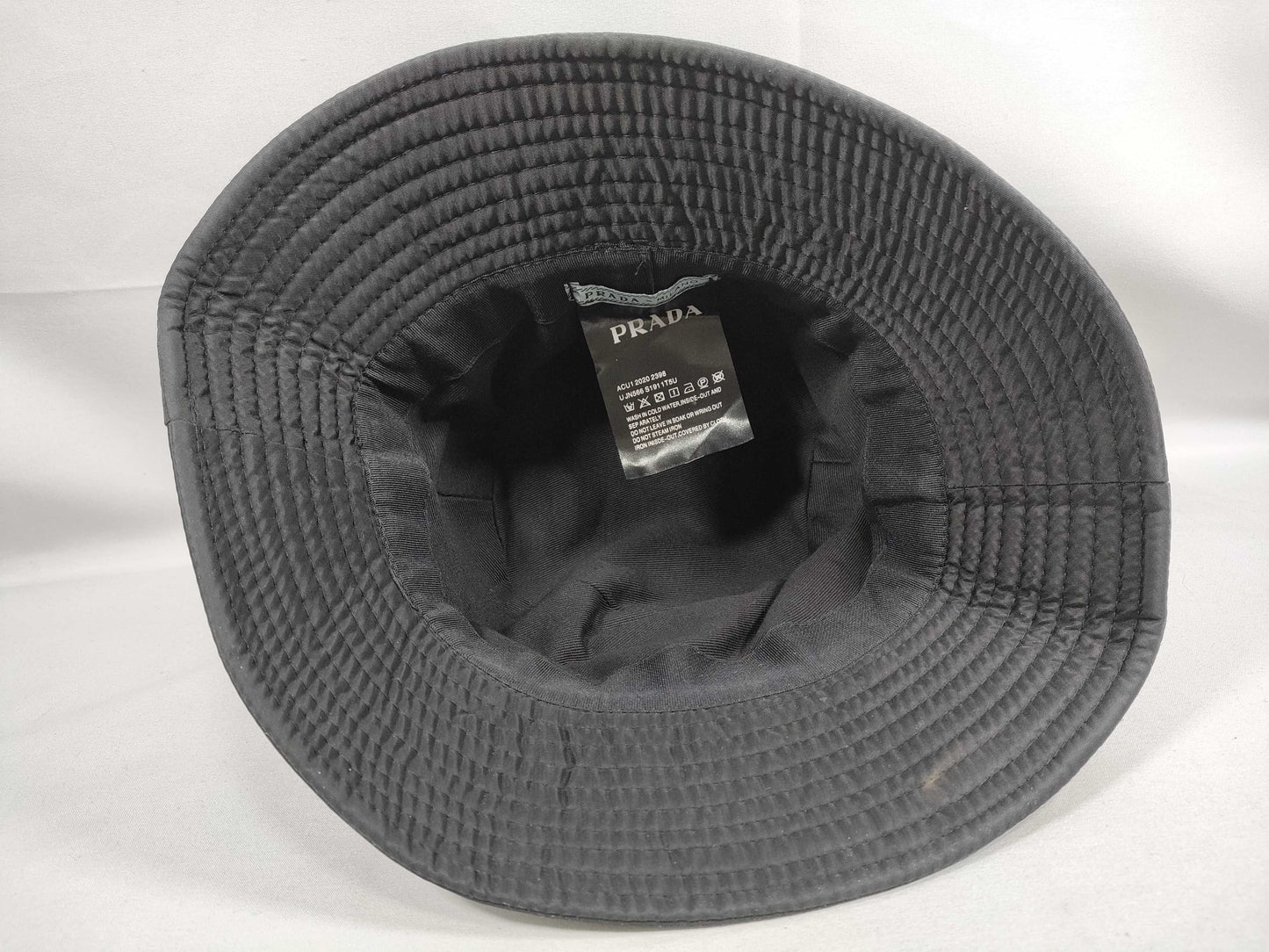 PRADA Nylon Triangle Plate Bucket Hat Other Accessories