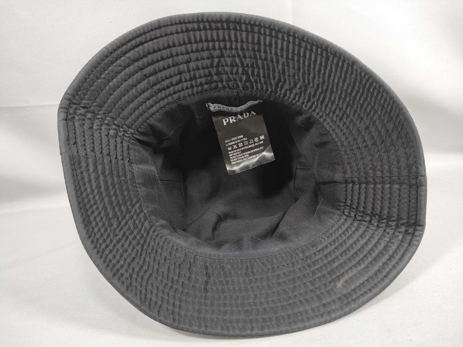 PRADA Nylon Triangle Plate Bucket Hat Other Accessories