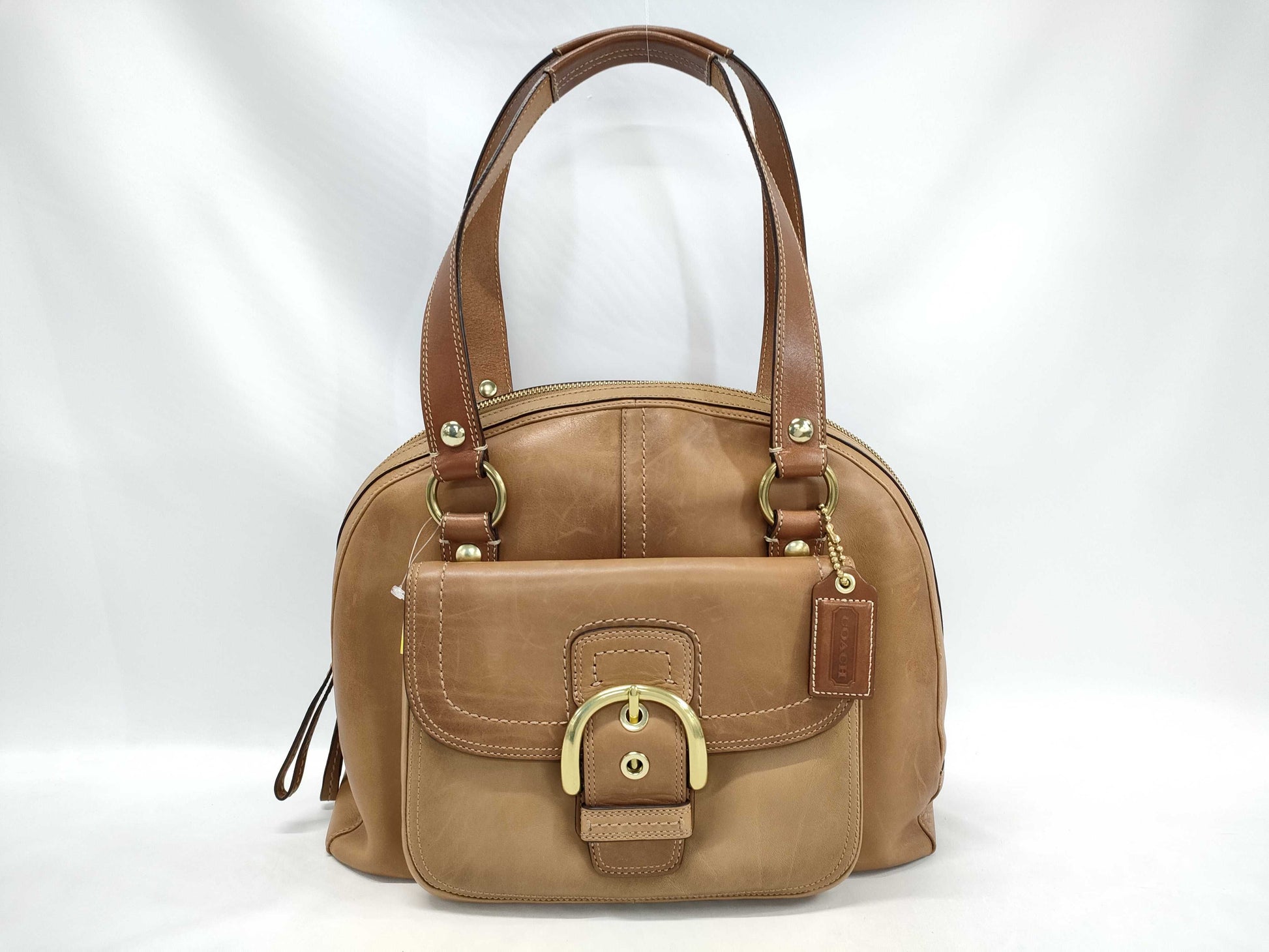 COACH Leather Camel 11843 Handbag