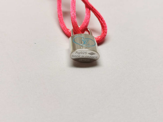 LOUIS VUITTON Monogram Bracelet Silver Lockit Heart Bracelet/Bangle