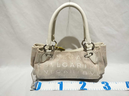 BVLGARI Logomania Canvas Hand Handbag