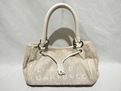 BVLGARI Logomania Canvas Hand Handbag