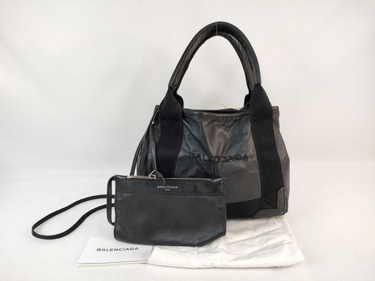 BALENCIAGA Leather Hand 2way Cabass Handbag