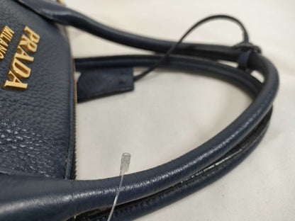 PRADA Vitello Dino Leather Tote Bag with Replacement Strap