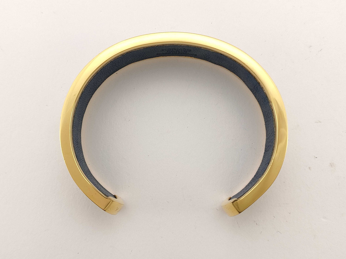 HERMES H logo open bangle bracelet/bangle