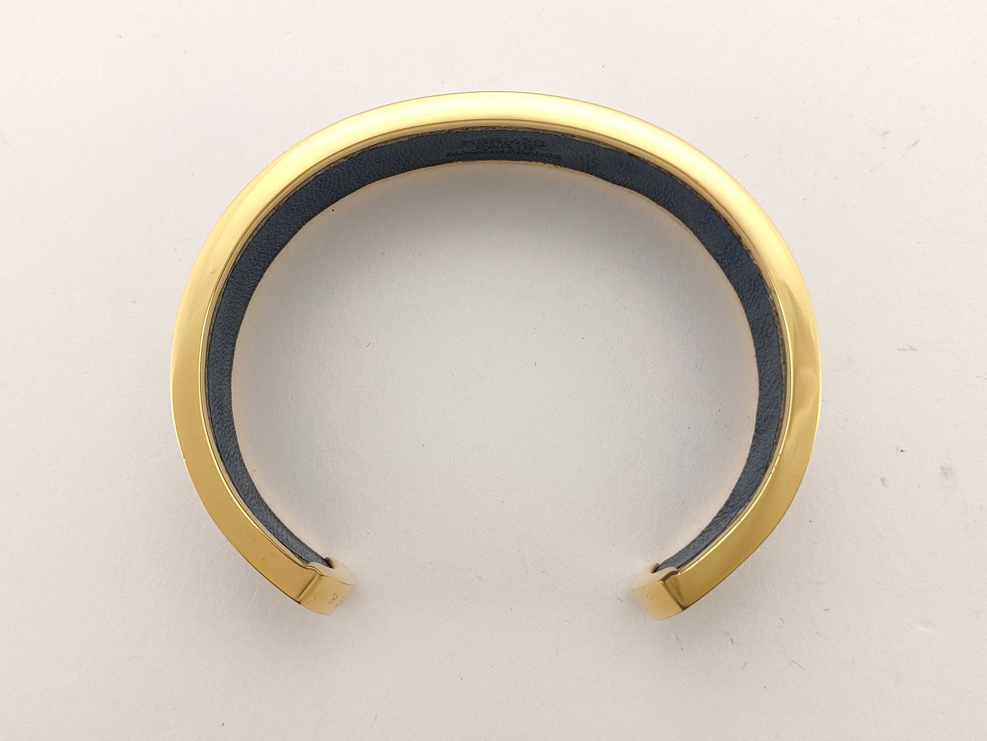 HERMES H logo open bangle bracelet/bangle