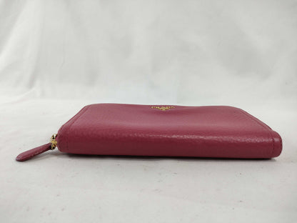 PRADA Saffiano Round Zip Long Wallet