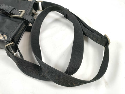 BURBERRY BLACK LABEL Nylon Leather Nova Check Shoulder Bag