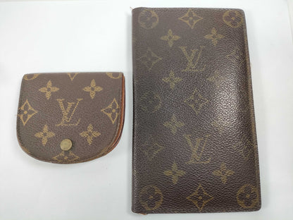 LOUIS VUITTON Monogram Portomone Guze and other accessories 2 pieces wallet
