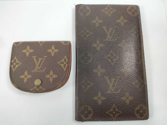 LOUIS VUITTON Monogram Portomone Guze and other accessories 2 pieces wallet