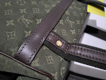 LOUIS VUITTON Monogram Mini Run Josephine Green Handbag