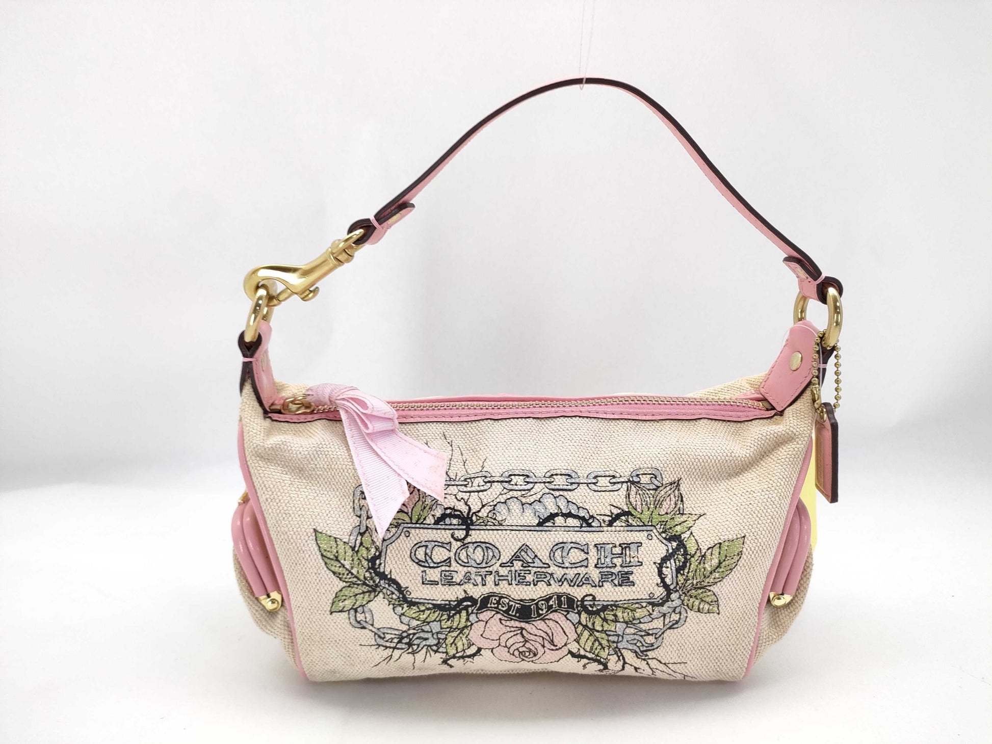 COACH 42673 Canvas Leather Logo Pouch Pouch