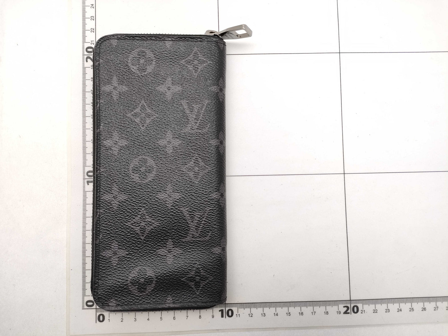 LOUIS VUITTON Monogram Eclipse Zippy Wallet with Vertical Initials Wallet