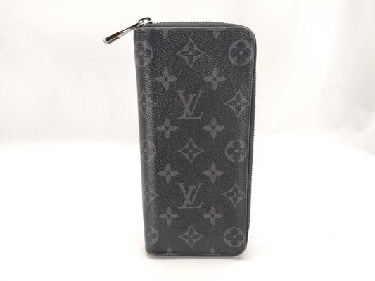 LOUIS VUITTON Monogram Eclipse Zippy Wallet with Vertical Initials Wallet