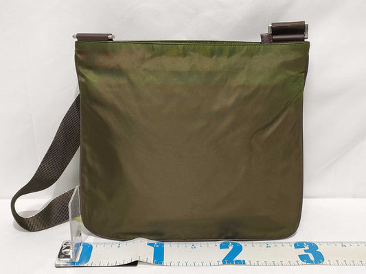 PRADA Khaki Nylon Shoulder Bag