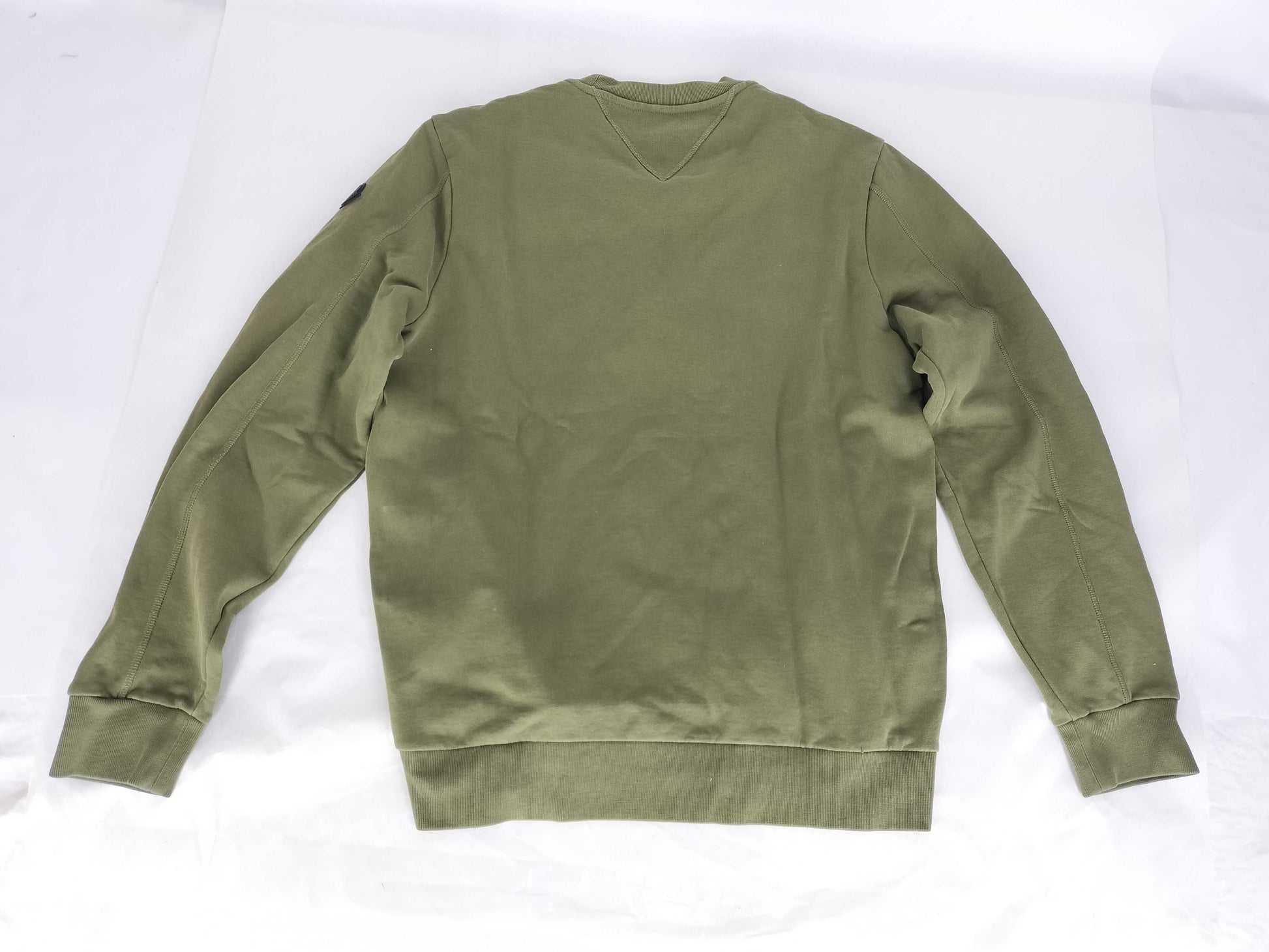 MONCLER khaki sweatshirt with logo print