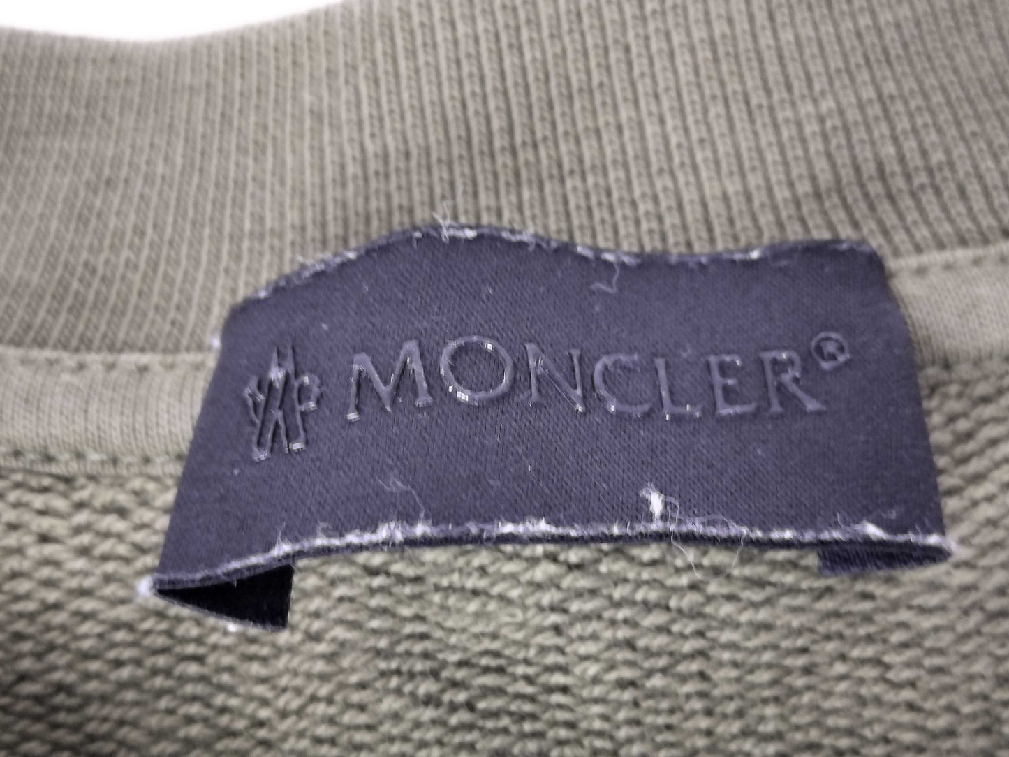 MONCLER khaki sweatshirt with logo print
