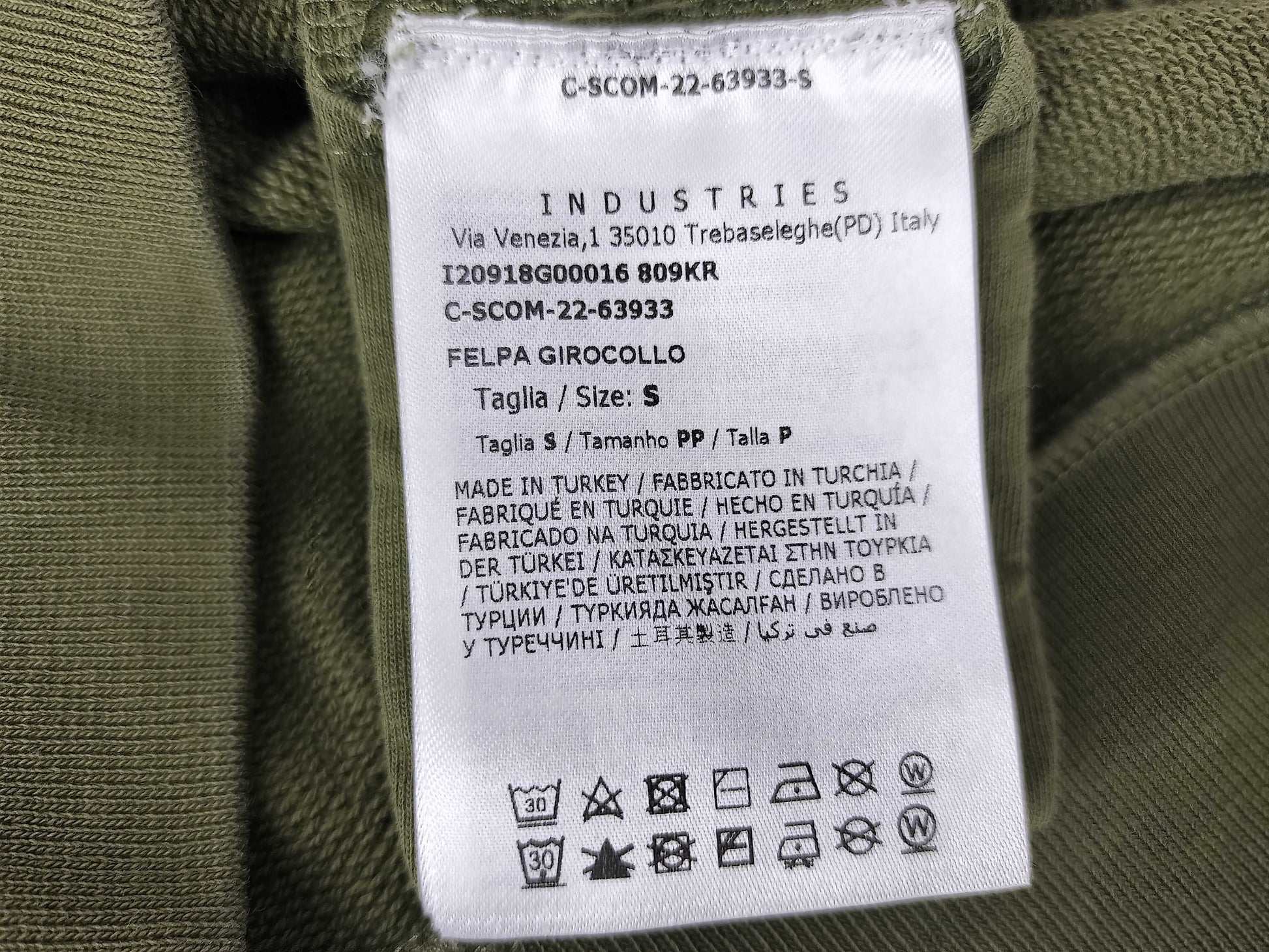 MONCLER khaki sweatshirt with logo print