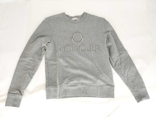 MONCLER Sweatshirt with Logo Print, Gray, H10918G00049, Tops