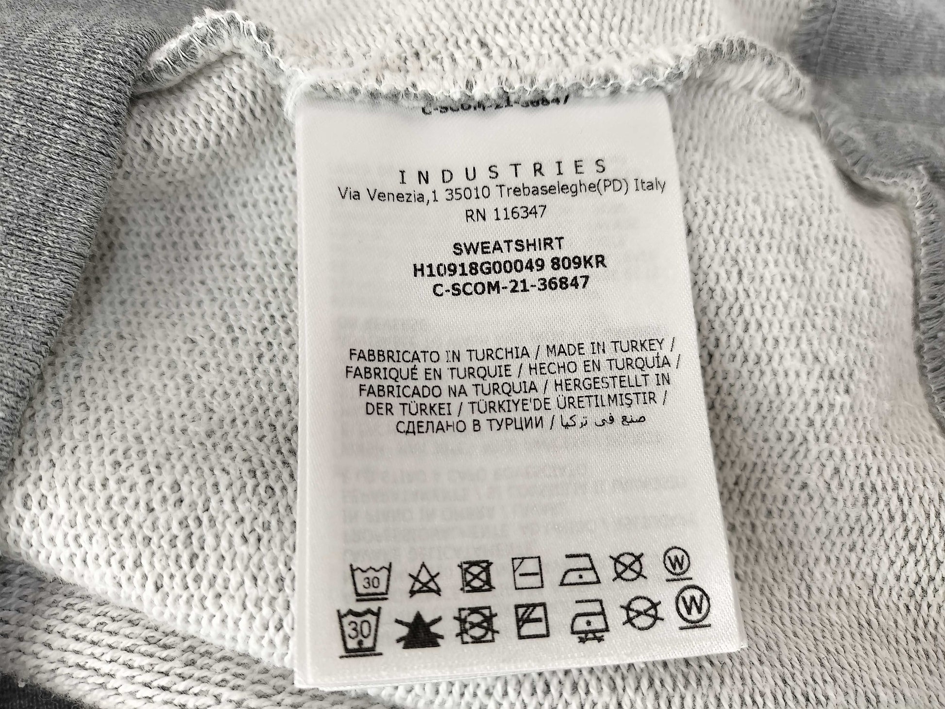 MONCLER Sweatshirt with Logo Print, Gray, H10918G00049, Tops