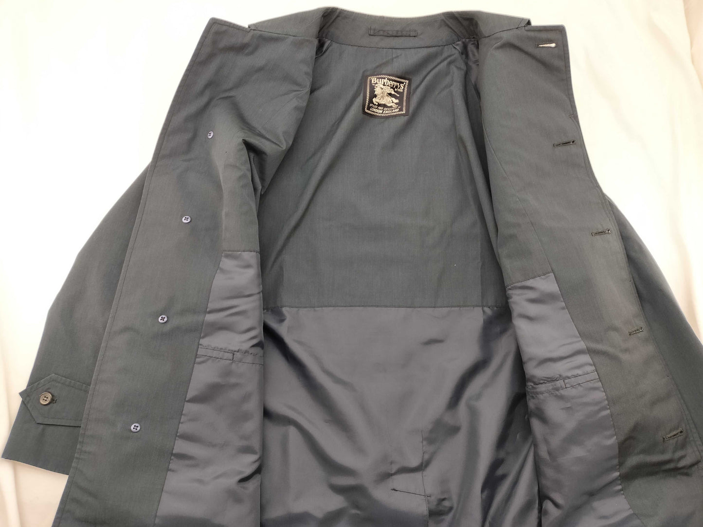 BURBERRY Burberrys Bal-Collar Coat Navy