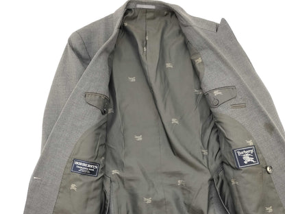 BURBERRY Burberry/Gold Logo Suit Jacket Gray Jacket
