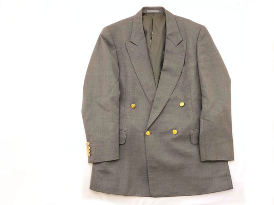 BURBERRY Burberry/Gold Logo Suit Jacket Gray Jacket