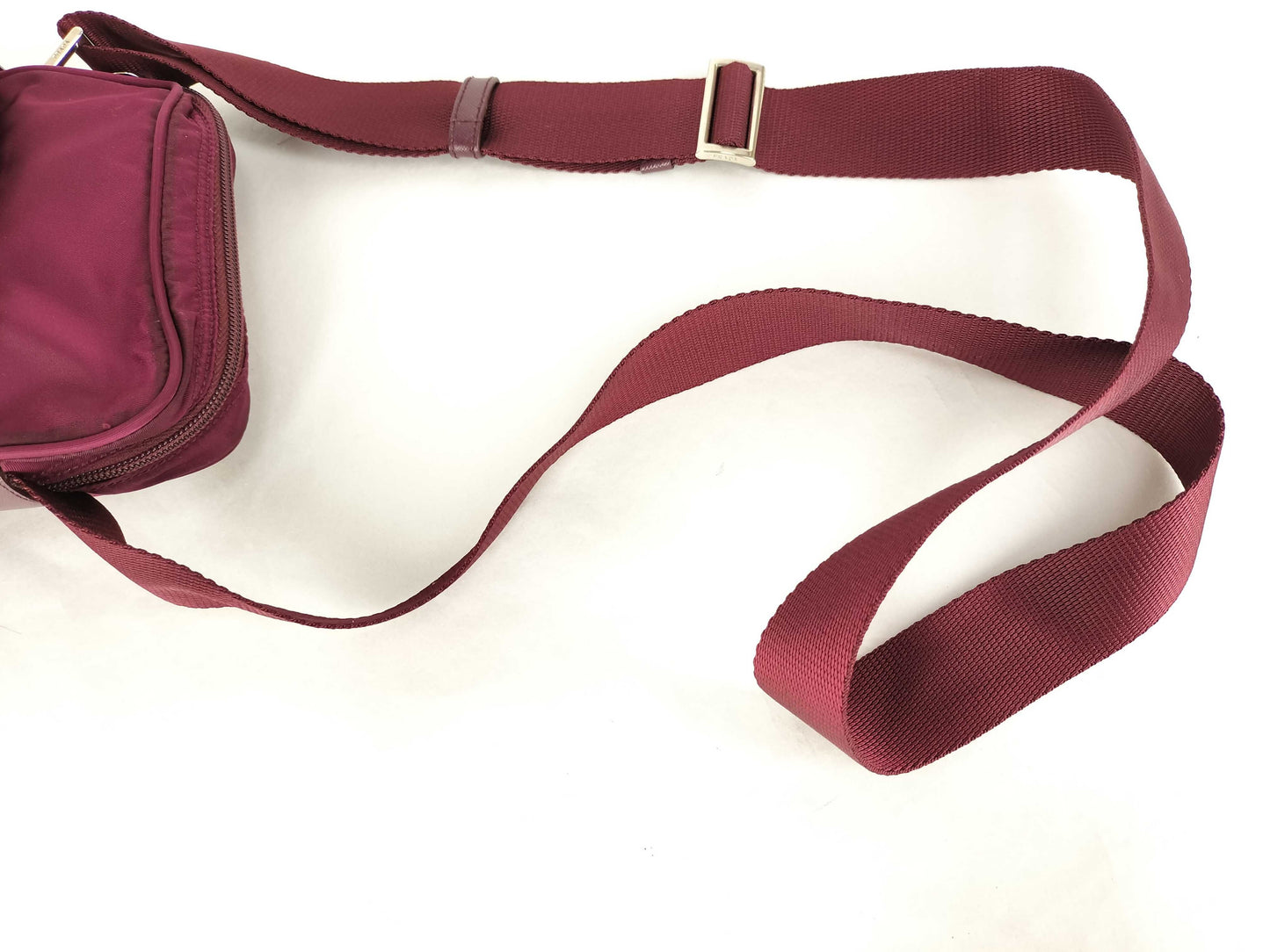 PRADA Nylon Shoulder Bag, Bordeaux