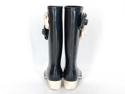 CHANEL Camellia Rain Boots