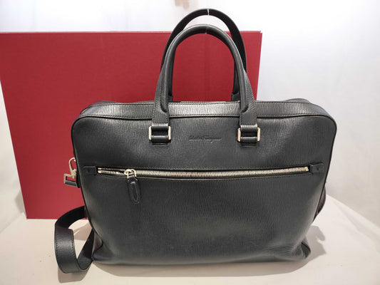 Salvatore Ferragamo Leather Briefcase 2way Business Bag