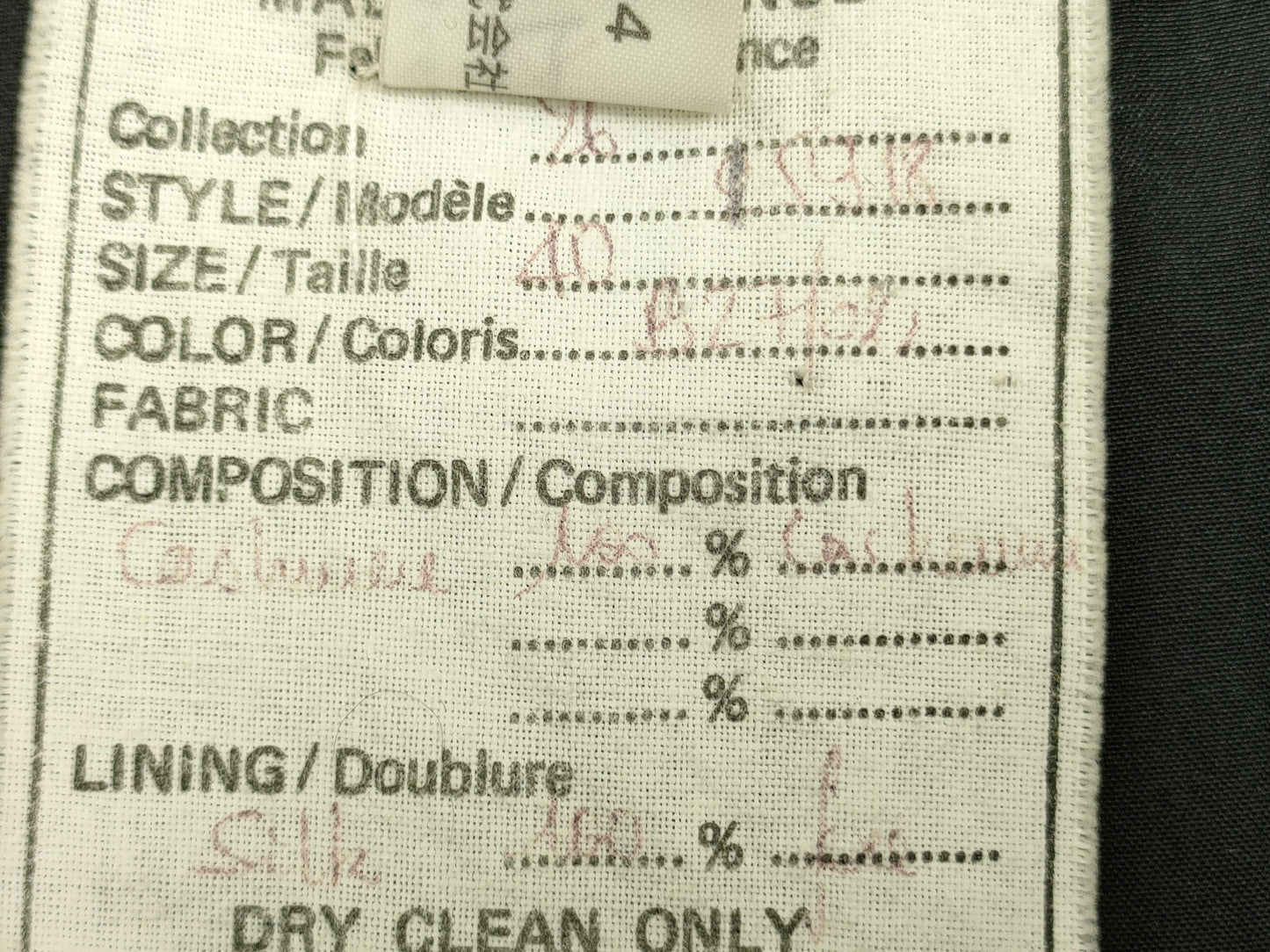 CHANEL Cashmere Coat with Gold Buttons, Size 40