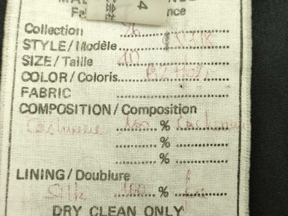 CHANEL Cashmere Coat with Gold Buttons, Size 40