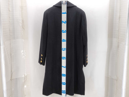 CHANEL Cashmere Coat with Gold Buttons, Size 40