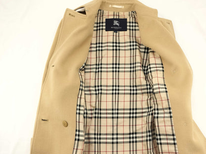 BURBERRY Nova Check Lining Angora Trench Short Coat