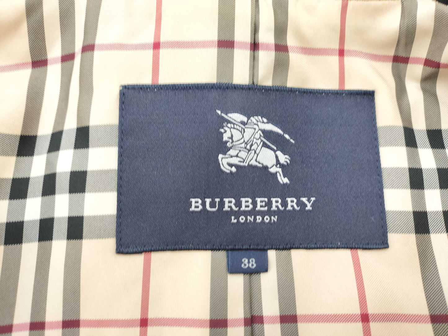 BURBERRY Nova Check Lining Angora Trench Short Coat