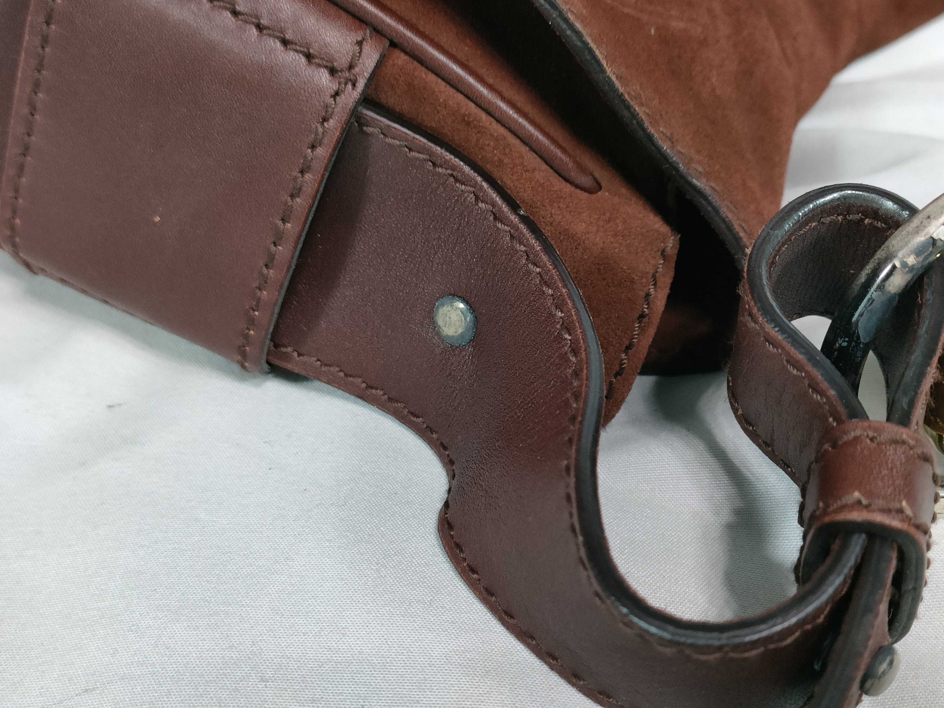 Yves Saint Laurent Suede Top Handle Bag Handbag