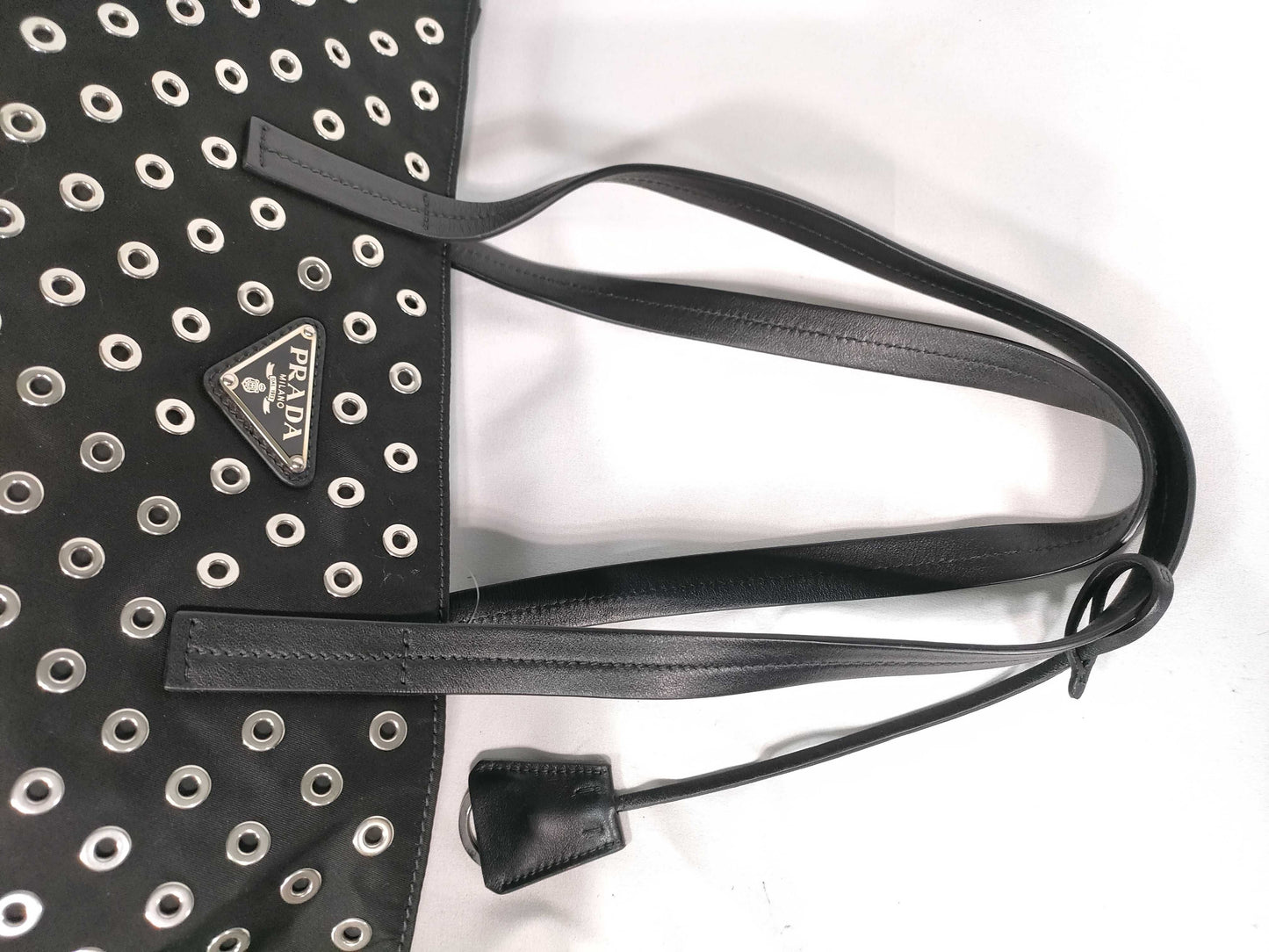 PRADA F.LLI PRADA Perforated Metal Tote Bag NERO Tote Bag