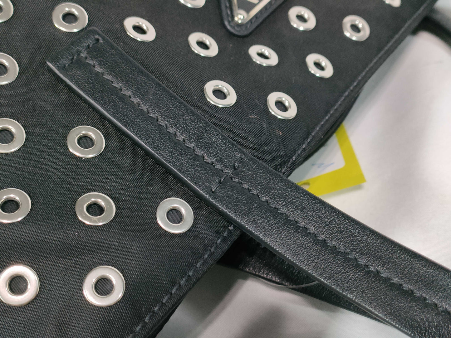 PRADA F.LLI PRADA Perforated Metal Tote Bag NERO Tote Bag