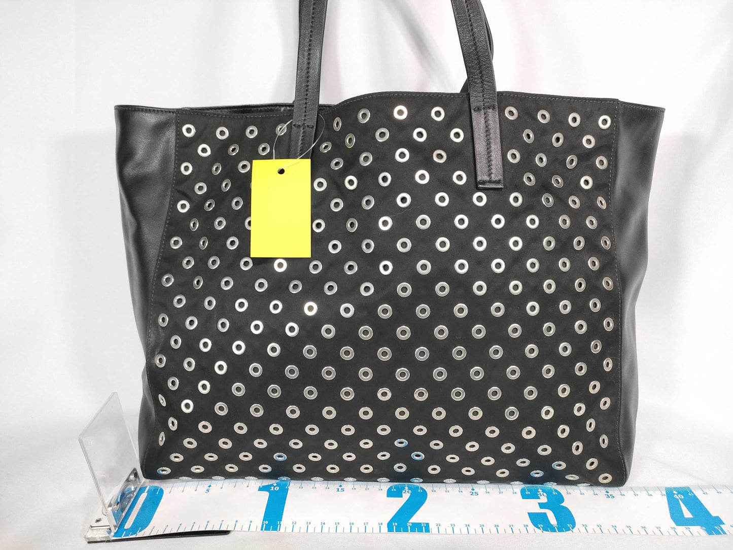 PRADA F.LLI PRADA Perforated Metal Tote Bag NERO Tote Bag