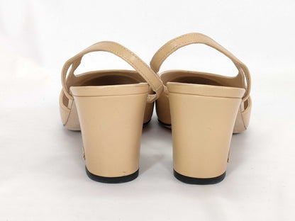 CHANEL Coco Mark Two-Tone Coco Sandals