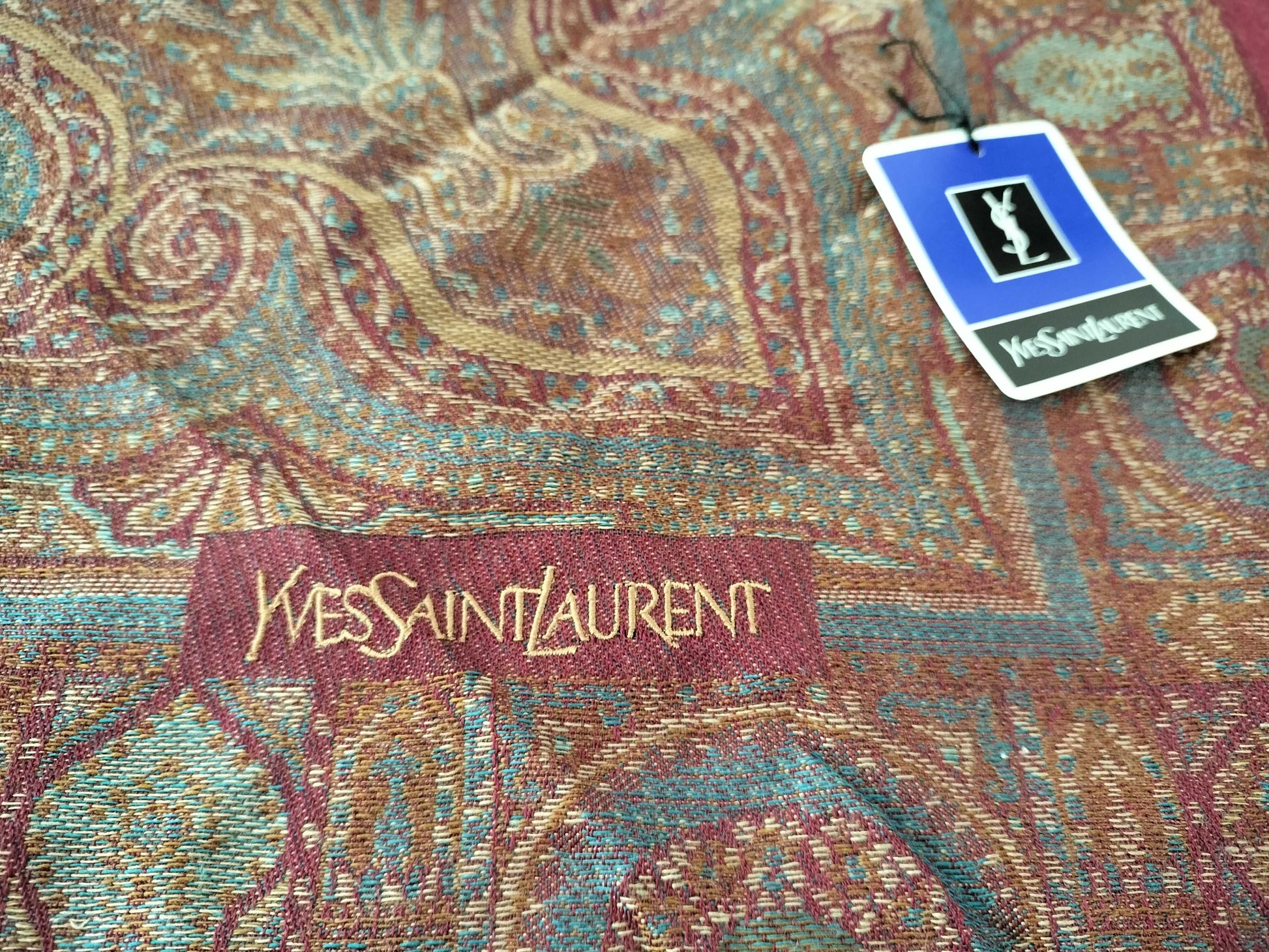 Yves Saint Laurent Large Shawl Scarf with Tag