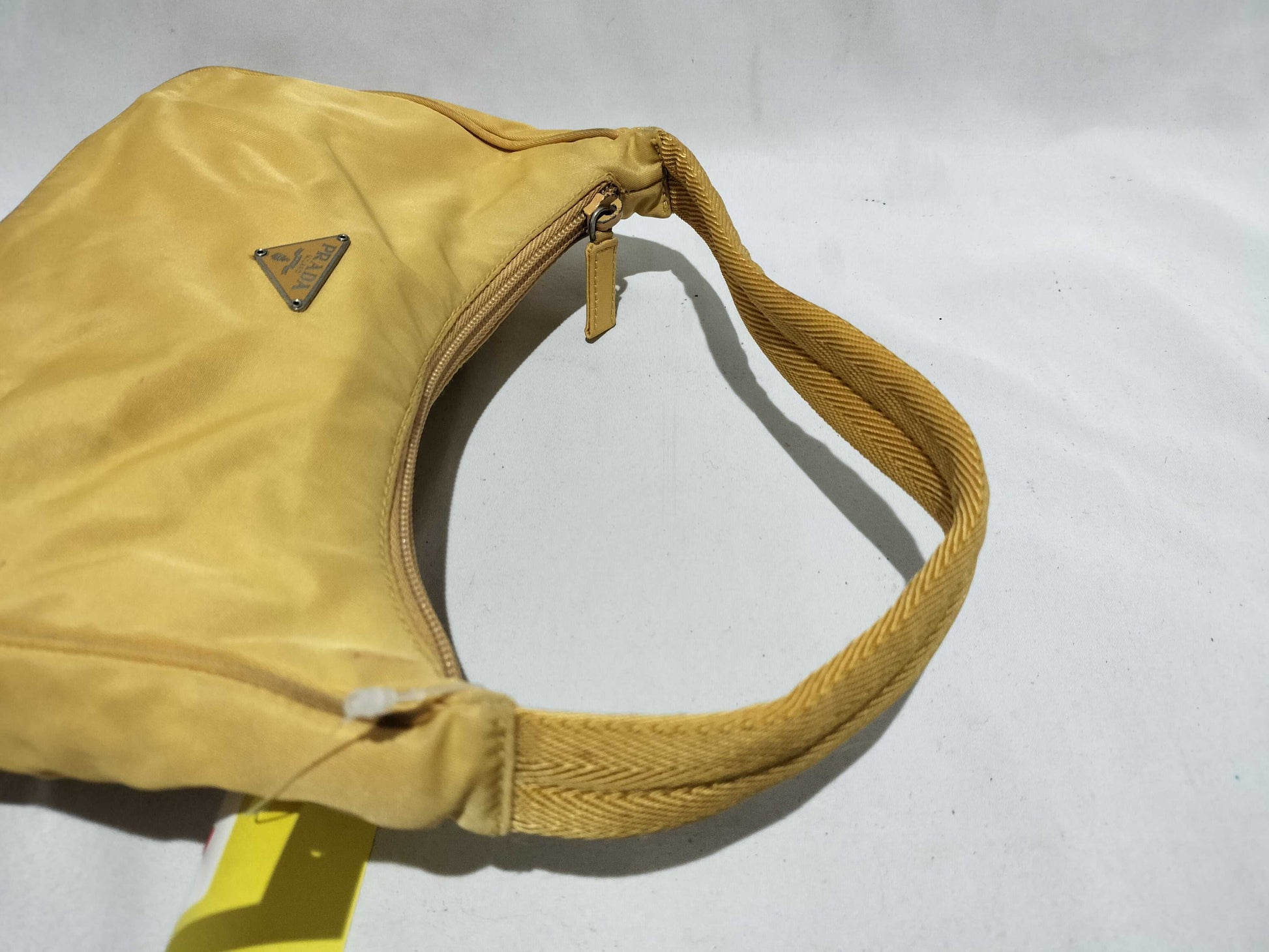 PRADA Nylon One-Shoulder Bag/Yellow