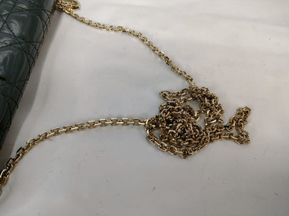 Dior Enamel Chain Shoulder Wallet Shoulder Bag