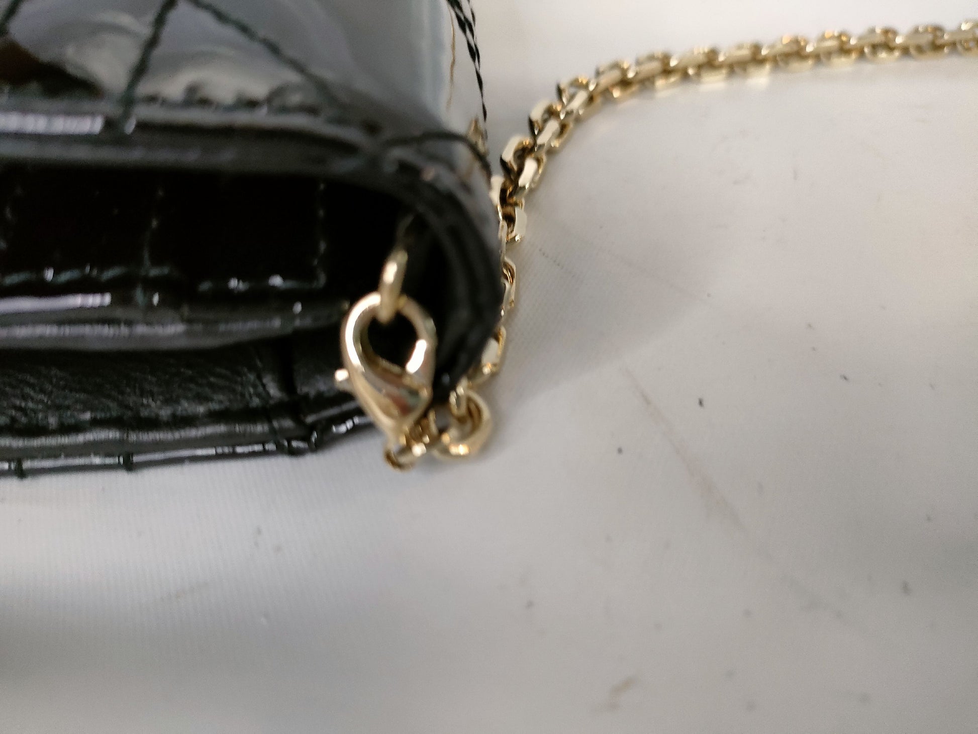 Dior Enamel Chain Shoulder Wallet Shoulder Bag