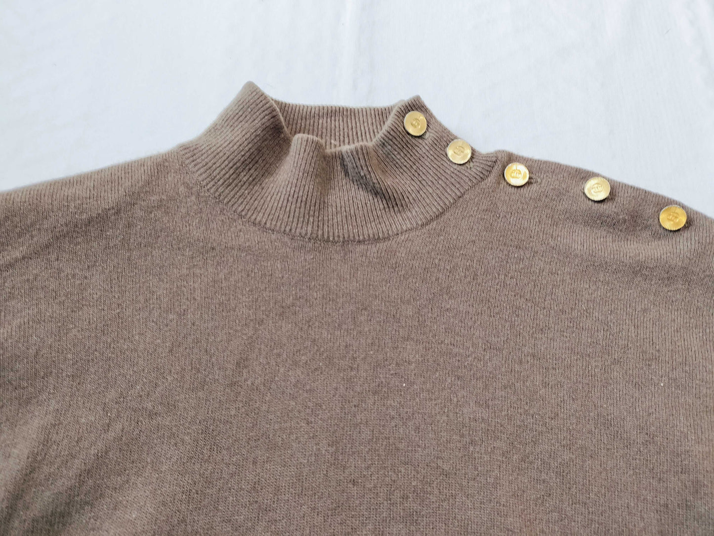 CHANEL Coco Button Cashmere Knit Top